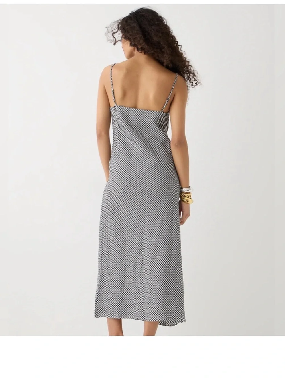 J. Crew Gwyneth slip dress in gingham linen Sz 18